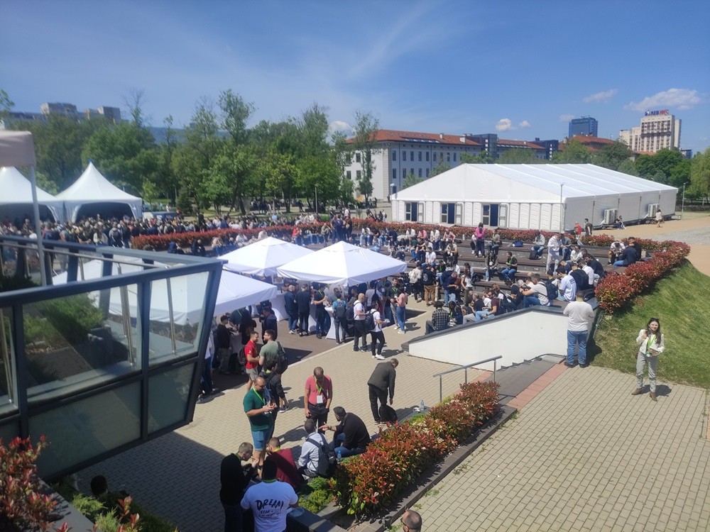 jPrime 2025 — Outdoor networking and gathering area